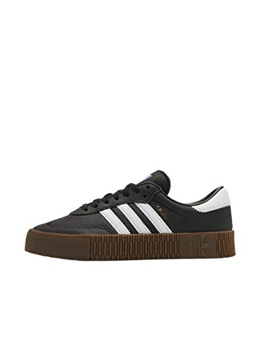 Adidas Sambarose, Zapatillas Clasicas Mujer, Negro (Core Black/Cloud White/Gum5), 37 1/3 EU