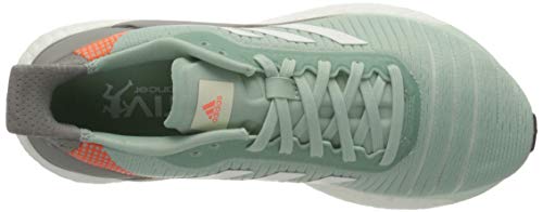 adidas Solar Glide 19 W, Zapatillas para Correr para Mujer, Green Tint/FTWR White/Signal Coral, 38 EU