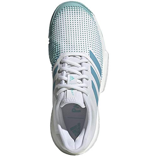 Adidas SoleCourt Boost W x Parley, Zapatillas de Deporte Mujer, Multicolor (Blanco/Azuvap/Espazu 000), 38 EU