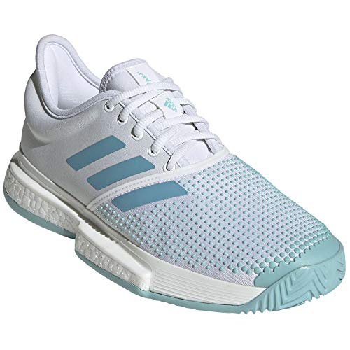 Adidas SoleCourt Boost W x Parley, Zapatillas de Deporte Mujer, Multicolor (Blanco/Azuvap/Espazu 000), 38 EU