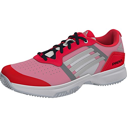 adidas Sonic Court W Padel, Zapatillas de Tenis para Mujer, Rojo/Plateado/Blanco (Rojimp/Plamat/Ftwbla), 37 1/3 EU