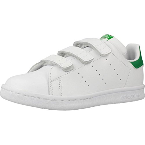 Adidas Stan Smith S, Zapatillas de Deporte Unisex Niños, Blanco Footwear White Footwear White Green, 34 EU