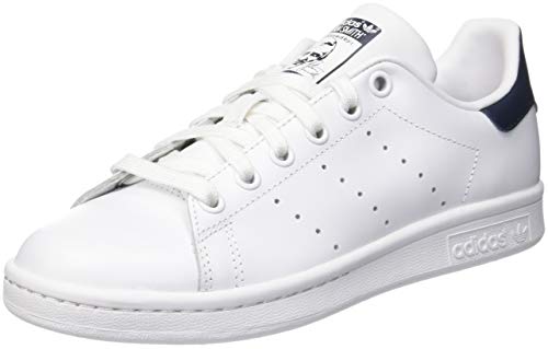 Adidas Stan Smith Zapatillas de Deporte Unisex adulto, Blanco Corriendo Blanco Corriendo Blanco Nuevo Azul Marino, 44 EU (9.5 UK)