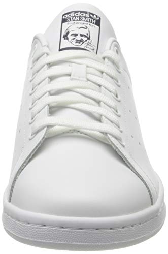 Adidas Stan Smith Zapatillas de Deporte Unisex adulto, Blanco Corriendo Blanco Corriendo Blanco Nuevo Azul Marino, 44 EU (9.5 UK)