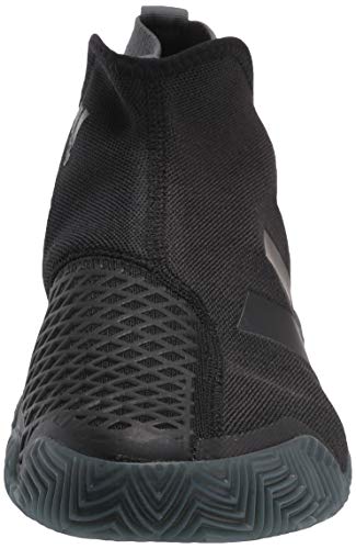 adidas Stycon Laceless Clay Court Tenis Zapato para mujer, negro (Núcleo Negro/Noche Met./Gris Seis), 38 EU