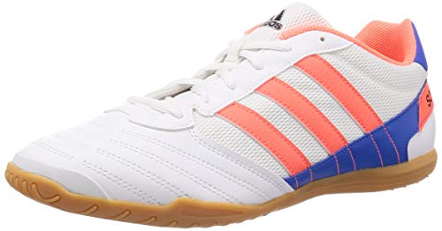 Adidas Super Sala, Zapatillas Deportivas Fútbol Hombre, Blanco (FTWR White/Signal Coral/Glory Blue), 43 1/3 EU