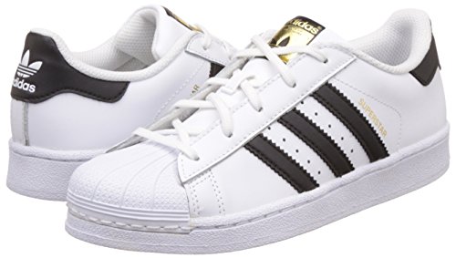 adidas Superstar C, Zapatillas de Baloncesto Unisex Niños, Blanco (Footwear White/Core Black/Footwear White 0), 33 EU