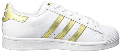 adidas Superstar, Sneaker Mujer, Footwear White/Gold Metallic/Footwear White, 40 EU