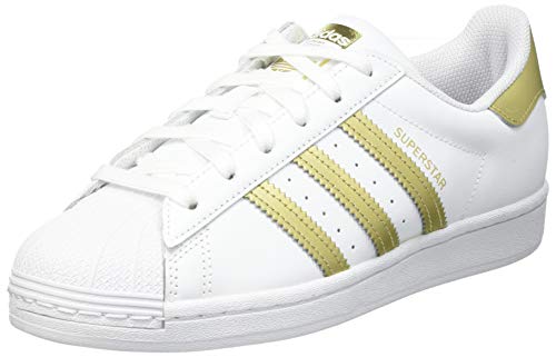 adidas Superstar, Sneaker Mujer, Footwear White/Gold Metallic/Footwear White, 40 EU