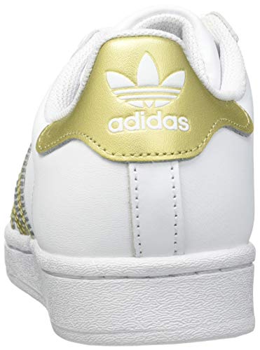 adidas Superstar, Sneaker Mujer, Footwear White/Gold Metallic/Footwear White, 40 EU