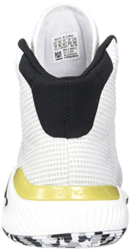 adidas Tenis de baloncesto Pro Bounce 2019 para hombre, blanco (blanco/negro/dorado metálico), 52 EU