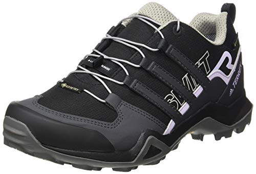adidas Terrex Swift R2 GTX, Trail Running Shoe Mujer, Core Black/Solid Grey/Purple Tint, 36 EU