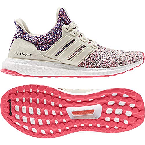 adidas Ultraboost W, Zapatillas Mujer, Clear Brown/Shock Red/Active Blue, 42 2/3 EU