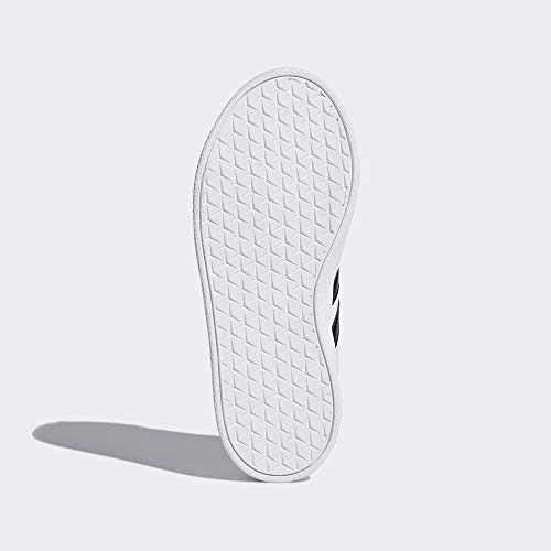 Adidas VL Court 2.0 K, Zapatillas Unisex Niños, Blanco (Footwear White/Core Black/Footwear White 0), 34 EU