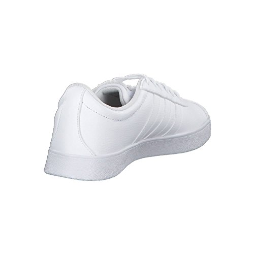 Adidas VL Court 2.0, Sneaker Mujer, Footwear White/Footwear White/Cyber Metallic, 38 EU