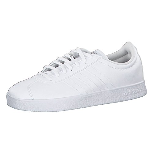 Adidas VL Court 2.0, Sneaker Mujer, Footwear White/Footwear White/Cyber Metallic, 38 EU