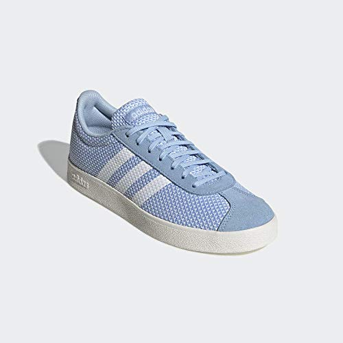 Adidas VL Court 2.0, Zapatillas de Skateboarding Mujer, Multicolor (Azubri/Ftwbla/Blanub 000), 36 2/3 EU