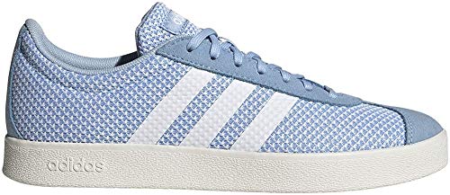 Adidas VL Court 2.0, Zapatillas de Skateboarding Mujer, Multicolor (Azubri/Ftwbla/Blanub 000), 36 2/3 EU