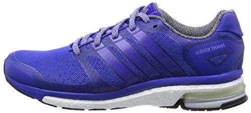 Adidas Zapatilla Adistar Boost Glow, Blanco-Negro-Violeta, 37.3