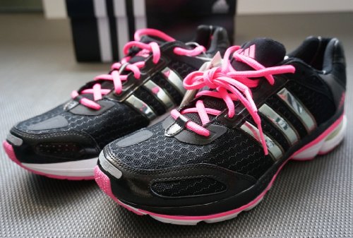 adidas - Zapatillas de running de material sintético para mujer negro Schwarz Pink, color negro, talla 47