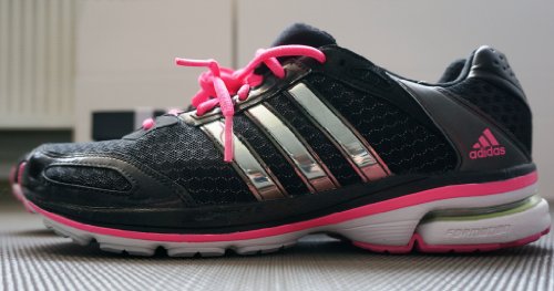adidas - Zapatillas de running de material sintético para mujer negro Schwarz Pink, color negro, talla 47