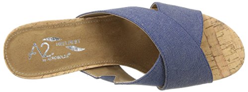 Aerosoles A2 Midday Slide Sandalias para mujer, Azul (Denim Fabric), 35.5 EU