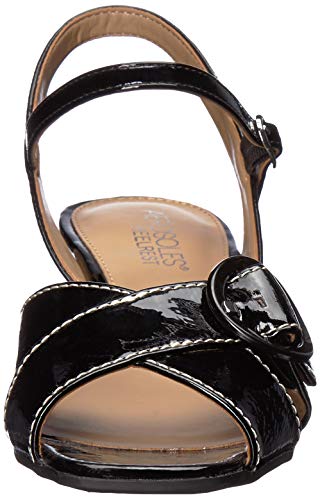 Aerosoles Hornet Sandalia de cuña para mujer, Negro (CHAROL NEGRO), 37 EU