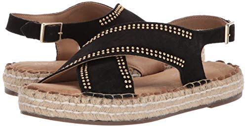 Aerosoles - Sandalia Espresso para mujer - Zapato Boho con puntera abierta con plantilla de espuma viscoelástica, Negro (Negro GamuzaBlack Suede)), 39 EU