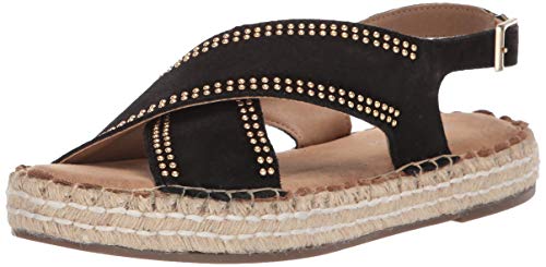Aerosoles - Sandalia Espresso para mujer - Zapato Boho con puntera abierta con plantilla de espuma viscoelástica, Negro (Negro GamuzaBlack Suede)), 39 EU
