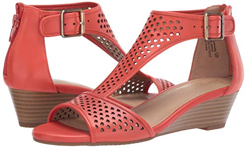 Aerosoles Sandalias de cuña de zafiro para mujer, naranja (Cuero anaranjado ), 36 EU