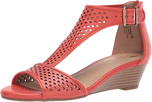 Aerosoles Sandalias de cuña de zafiro para mujer, naranja (Cuero anaranjado ), 36 EU