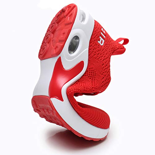 AFFINEST Zapatos para Correr para Mujer Air Zapatillas de Running Ligero y Transpirable Sneakers y Asfalto Aire Libre y Deportes Calzado Rojo 38