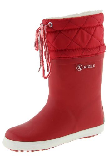 Aigle Giboulee, Botas de Caucho Unisex Niños, Rojo (Rouge/Blanc), 37 EU