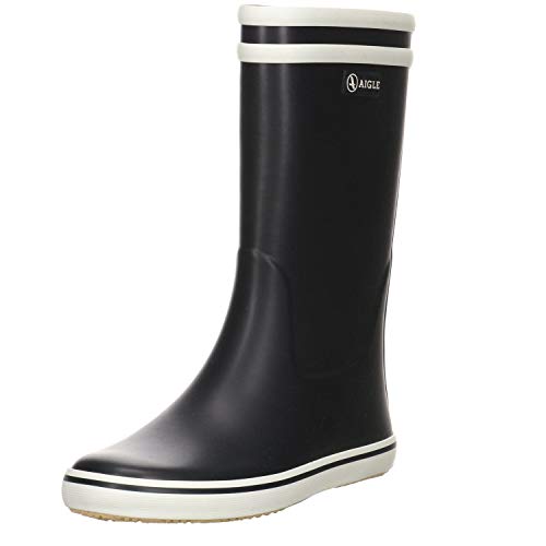 Aigle Malouine BT, Botas de Agua Mujer, Azul Marino/Blanco, 37 EU