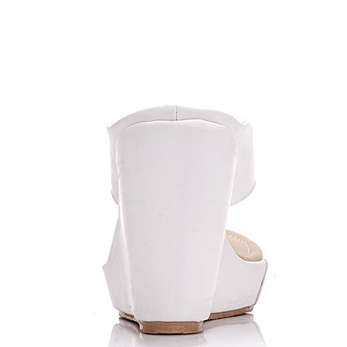 AIni Sandalias Mujer CuñA Alpargatas Plataforma Bohemias Romanas Chanclas De Planas Bohemia,Zapatos De Viaje De Playa En Verano para Interiores Al Aire Libre Zapatillas CóModos Talla Grande 34-42