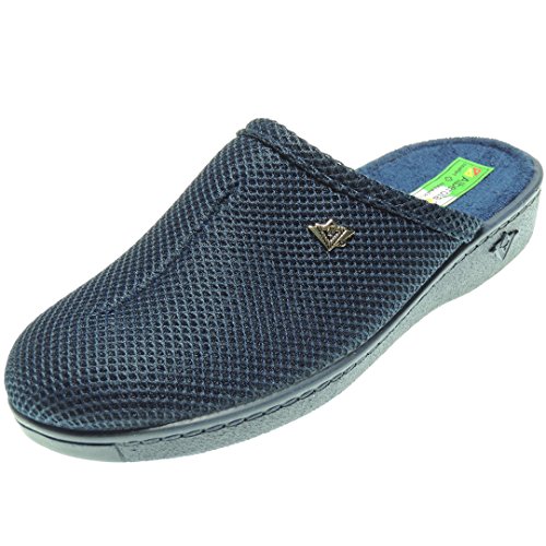 ALBEROLA 4220 Zapatilla Chinela Casa Mujer Rejilla Anatómica Cuña Destalonada Marino Talla 37