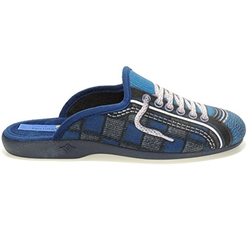 ALBEROLA ZC1464 Zapatilla Casa Chinela Destalonada Descalza Terpel Cordones Punta Cerrada Hombre Azul Talla 42