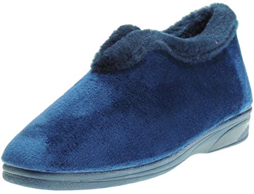 Alcalde 1500 Zapatilla Abotinada de IR por Casa para Mujer | Terciolelo | Comodísima | Antideslizante | Invierno | Hecha en España Marino Talla 40