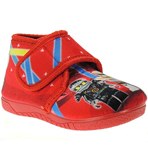 Alcalde 15005 Zapatilla Abotinada de Casa Invierno Velcro de Playmobil Star Wars Gerra Galáxias para Niños Rojo Talla 26