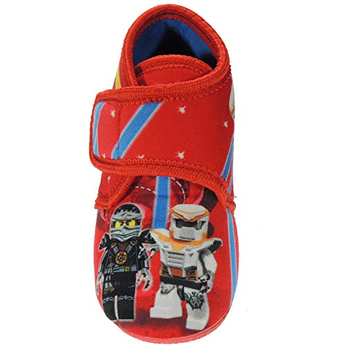 Alcalde 15005 Zapatilla Abotinada de Casa Invierno Velcro de Playmobil Star Wars Gerra Galáxias para Niños Rojo Talla 26