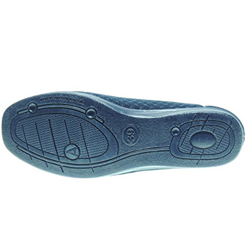 Alcalde 600 Zapatilla Cerrada Rejilla Nailon Calada para Verano con Elásticos Laterales para Mujer Marino Talla 40