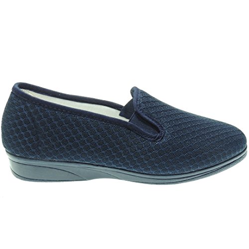 Alcalde 600 Zapatilla Cerrada Rejilla Nailon Calada para Verano con Elásticos Laterales para Mujer Marino Talla 40