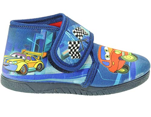 Alcalde 733 Zapatilla Abotinada con Velcro para Niño | Terpel | Perfumadas | Cars | Antideslizante Marino Talla 21