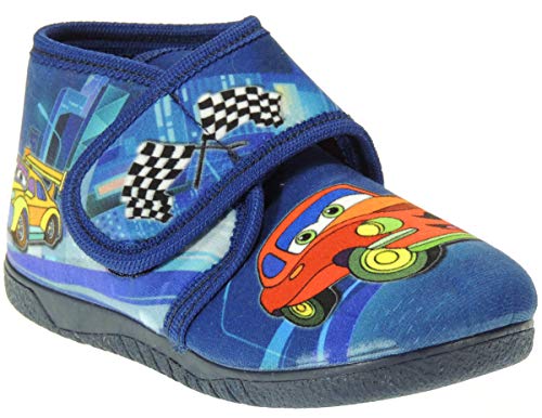 Alcalde 733 Zapatilla Abotinada con Velcro para Niño | Terpel | Perfumadas | Cars | Antideslizante Marino Talla 21