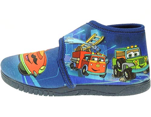 Alcalde 733 Zapatilla Abotinada con Velcro para Niño | Terpel | Perfumadas | Cars | Antideslizante Marino Talla 21