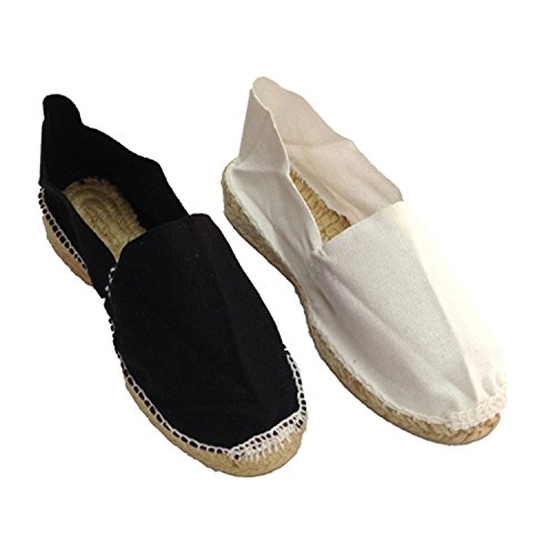 Alpargata de Esparto con cuña Baja Made in Spain en Blanco Talla 37
