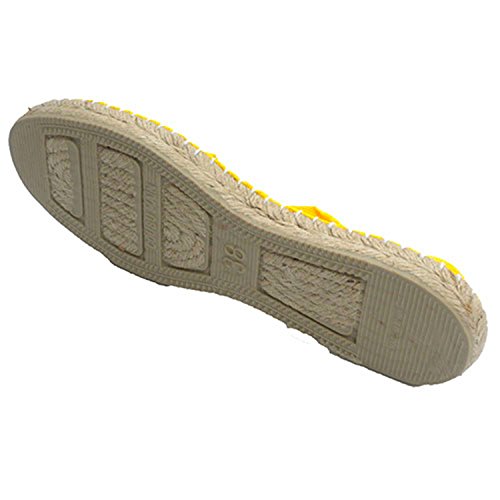 Alpargatas de Esparto Plana Made in Spain en Amarillo Talla 46