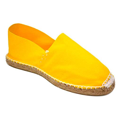 Alpargatas de Esparto Plana Made in Spain en Amarillo Talla 46