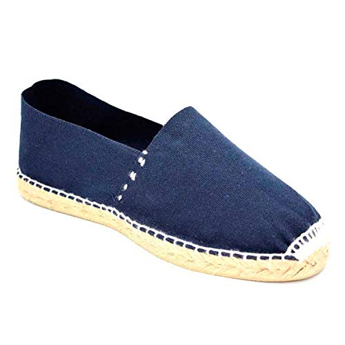 Alpargatas de Esparto Plana Made in Spain en Azul Marino Talla 43