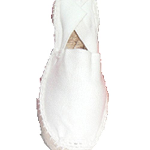 Alpargatas de Esparto Plana Made in Spain en Blanco Talla 38